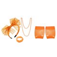 thumbnail image 2 of Inteprter 1 Juego de disfraces individuales de los años 80, luminosa, accesorios de Cosplay, ropa de propósito especial, accesorios de fiesta Kits de decoración para fiestas estilo 1 naranja Inteprter HA060875-05, 2 of 6