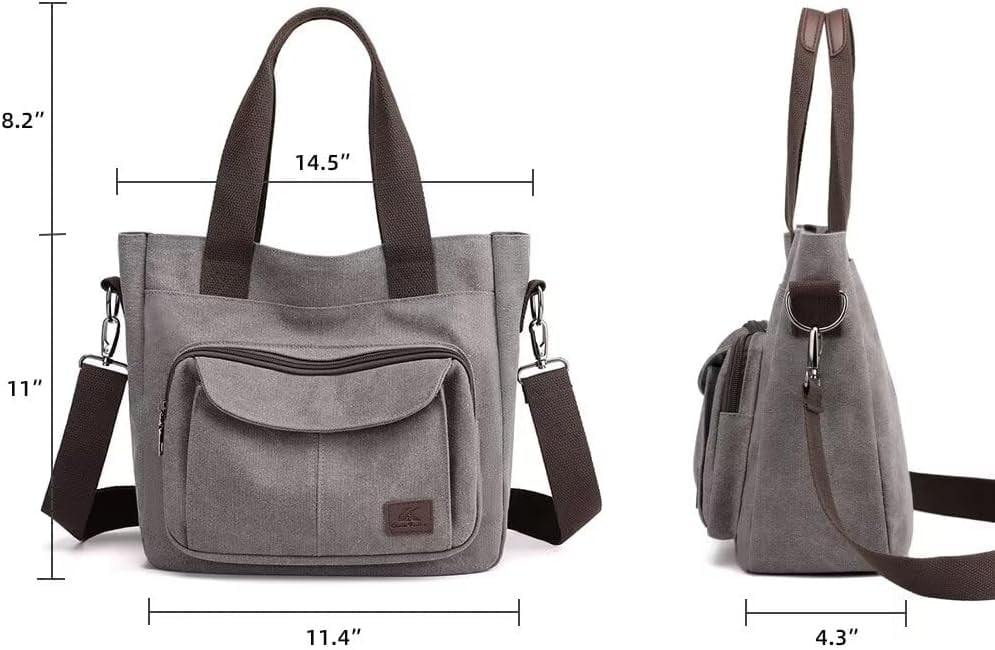 JennyShop Casual Fabric Bag, Hot Sale Canvas Purses and Handbags for Women, Medium Crossbody Purse Travel Work Tote Bag