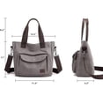 thumbnail image 3 of Sunyuer Canvas Tote Bag for Women, Crossbody Bag Handbag with Zipper Shoulder Bag for Shopping Travel Work, 3 of 7