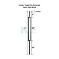 thumbnail image 3 of Home Stairway 44 Po x 0.5 Po Satin Noir Moderne Simple Mince Rectangle Fer Forgé Creux Balustre, 10 Pcs, 3 of 5