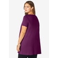 thumbnail image 2 of Roaman's Women's Plus Size Cotton Ultimate Scoopneck Swing Tunic, 2 of 6