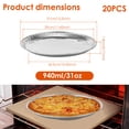 thumbnail image 2 of RZVNMKO 12 inch Aluminum Pizza Pans,(20 Pack)Disposable Round Foil Pan Trays, Oven & Freezer Safe Disposable Pizza Pan for Baking, Serving, Catering & Parties, 2 of 11