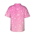 thumbnail image 3 of Bixox Men's Hawaiian Shirts Men's Breast Cancer Pink Ribbons Awareness Print Short-Sleeve Shirt-Large, 3 of 8