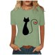 thumbnail image 1 of Blusas y camisas con estampado floral de cuello redondo y manga corta informales con estilo para primavera y verano para mujer OAVQHLG3B Store  lin121212, 1 of 3