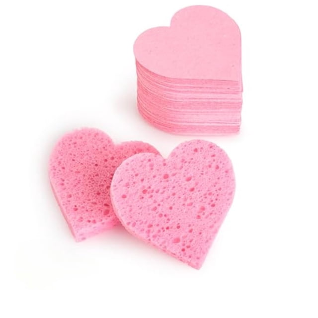 Esponjas faciales Esponja de celulosa natural comprimida para limpieza facial Exfoliante y desmaquillante Uso profesional Limpieza profunda - Rejuvv de Fushay (paquete de 25)