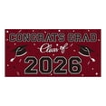 thumbnail image 2 of 2026 Graduation Party Plastic Backdrop - 70.9" x 43.3" Congrats Grad Banner, Grad Class of 2026 Decorations, Photography & Grad Party Supplies Wine, 2 of 6