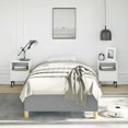 thumbnail image 3 of vidaXL Twin Bed Frame, Fabric Upholstered Platform Bed Frame, Light Gray, No Mattress, 3 of 9