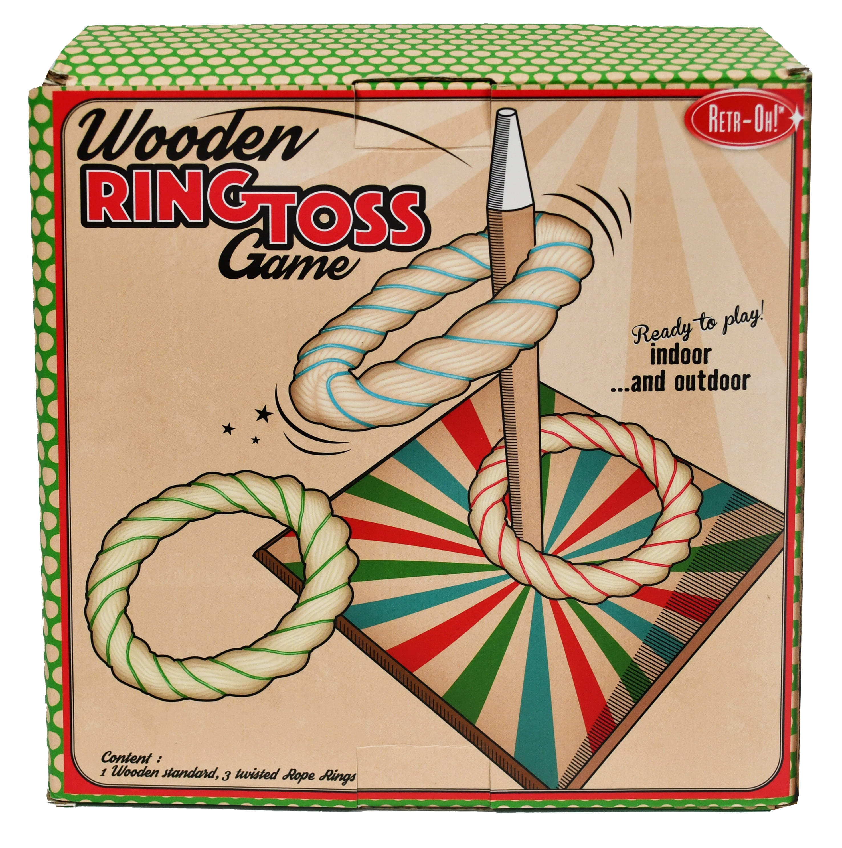 Retr-Oh! Wooden Ring Toss Game
