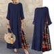thumbnail image 5 of Vestido Mujer Casual Maxi Vestido Botón Decoración Algodón Lino Traje de vacaciones (Azul XXXL) Ygjytge Azul T 3EG para Mujer, 5 of 9