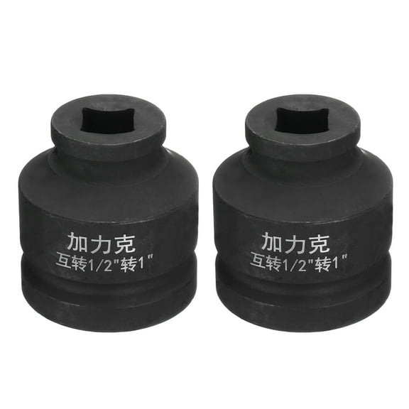 2pcs 4 Point Square Socket 1/2" Drive 1" 40CR Steel Square Impact Wheel Socket