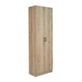 thumbnail image 2 of 24 in. W x 71 in. H x 12 in. D 4-Shelf Wood Freestanding Cabinet in Light Oak, 2 of 8
