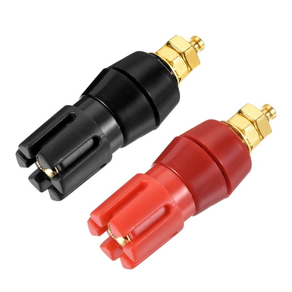 Uxcell Terminal Binding Post Amplifier Torx Head Banana Plug Jack Speaker Black Red 1 Set