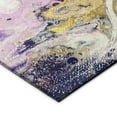 thumbnail image 4 of Karina Purple Contemporary Artistic Color Splash 1'8" x 2'6" Non-Skid Accent Rug, 4 of 5