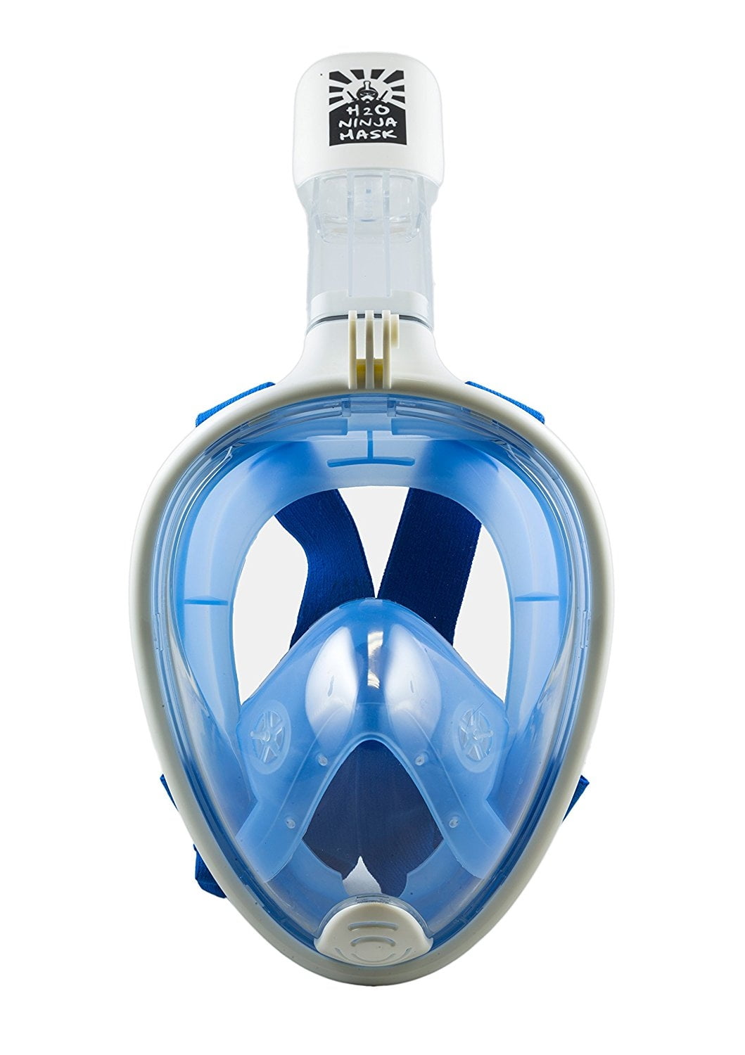 H2O Ninja 180° View Full Face Snorkel Mask Free Breathing Design w Anti-Fog & Anti-Leak GoPro Edition by H2O Ninja