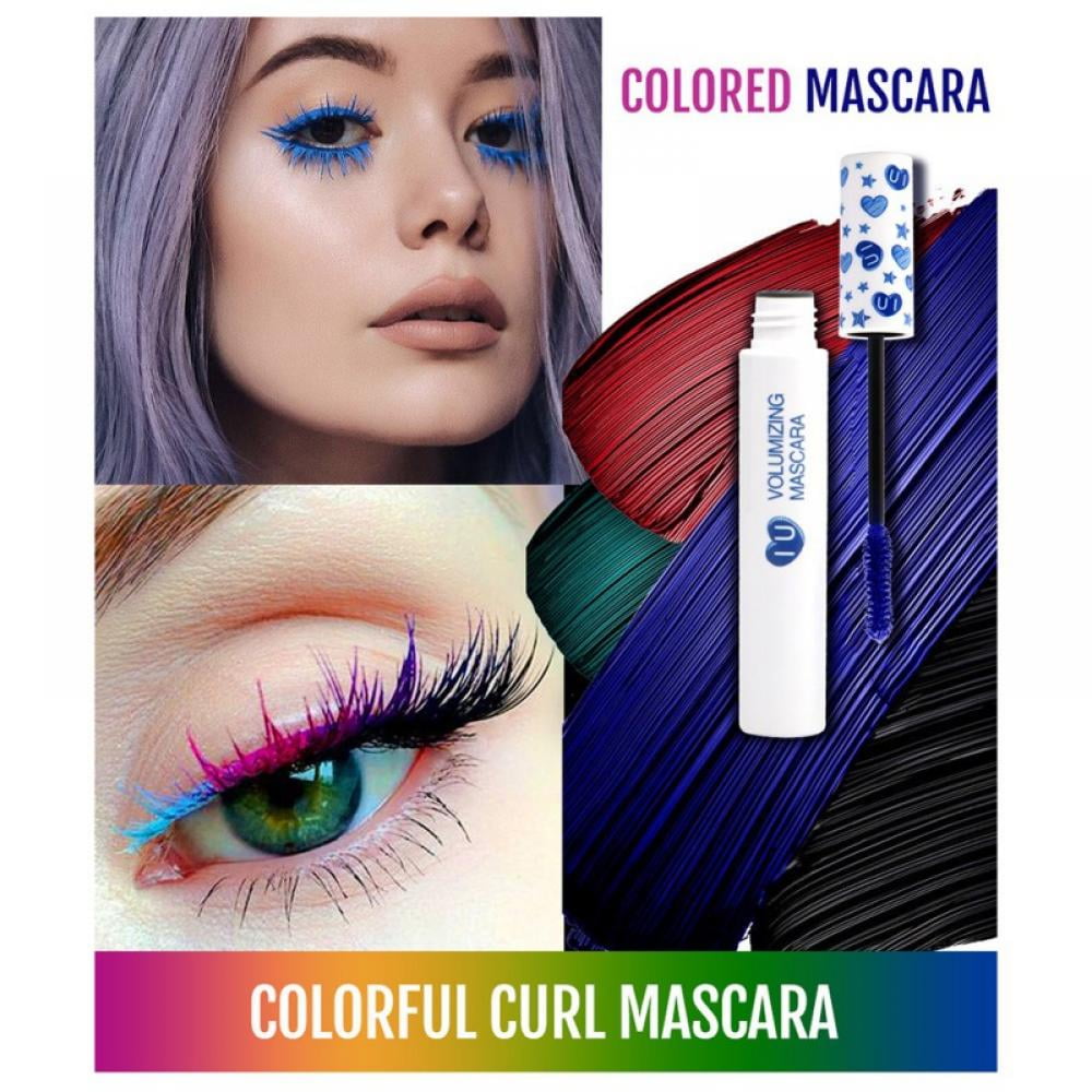 Yinrunx 7 Pack Colored Eyelash Mascara Colored Contacts for Eyes