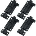 thumbnail image 1 of Cerradura de perno de barril negro, pestillo de perno deslizante de aleación de aluminio, cerradura de pestillo de puerta de 2 pulgadas, cerradura deslizante de seguridad con tornillos, paqu, 1 of 5