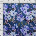 thumbnail image 2 of oneOone Georgette Viscose Medium Blue Fabric Florals Craft Projects Decor Fabric Printed By The Yard 42 Inch Wide, 2 of 4