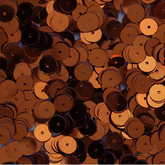 Bronze Brown Sequins 8mm Shiny Metallic Made in USA