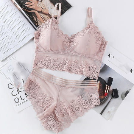 

HIMIWAY Women s Lace Sexy Lingerie Sleepwear Underwear Baby-doll Nightwear-G-string Pink