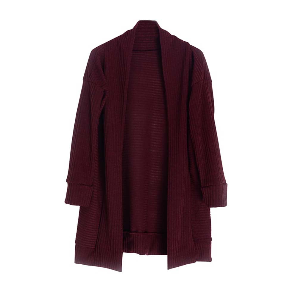 wine colored cardigan