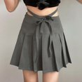 thumbnail image 5 of Gibobby faldas aesthetic Minifalda de diseño plisado de falda gris casual diaria clásica para mujer(Gris, S), 5 of 5