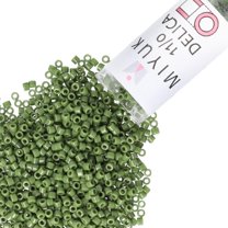 Miyuki Delica Seed Beads – Size 11/0 (1.6 mm), DB1135, Opaque Avocado, 7.2 g, Approx. 1440 Beads