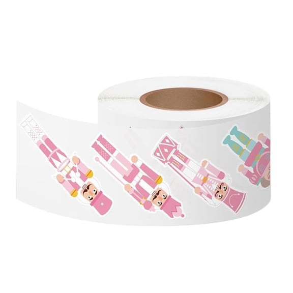 Christmas Nutcrackers Sticker Rolls Selfs Adhesive Nutcracher Sticker Water Bottles Luggage Decors Festival Gift