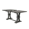 thumbnail image 4 of Counter-height Rustic Gray Wood Extendable Dining Table with Removable 18" Leaf, 4 of 4
