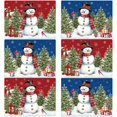 thumbnail image 1 of Juego de 6 muñecos de nieve para invierno y Navidad OBUSATT, 43 x 32 cm, 1 of 7
