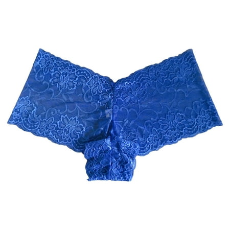 

huanledash Women Underpants See-through Lace Mid Waist Soft No Constraint Anti-septic Hollow Out Elastic Anti-shrink Lady Panties for Daily Inner Wear