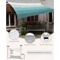 thumbnail image 5 of Sun Shade Sail 8x10Ft Teal Blue Striped Gradient Rustic Wood Board Uv Block Sunshade Canopy Outdoor Shade Cover Rectangle Shade Cloth For Patio Garden Yard Deck Pergola, 5 of 6