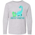 thumbnail image 3 of Inktastic Sister-saurus Cute Brontosaurus Family Long Sleeve Youth T-Shirt, 3 of 5