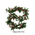 thumbnail image 3 of 76.77 Inch Christmas Cedar Garland - Artificial Realistic Soft Green Faux Cedar Pine Garland for Home Table, Mantle, Wall, Door, Indoor & Outdoor Christmas Party Decorations, 3 of 6