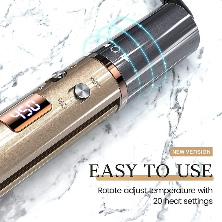 FURIDEN Professional 2 in 1 Hair Straightener and Curler Flat Iron Fast Results Long Lasting Gold Walmart