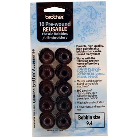 Brother Pre-wound Black Embroidery Bobbin Thread - Walmart.com