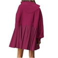 thumbnail image 6 of Elainilye Fashion Dresses for Women 2024 Casual Round Neck Hooded Sweatshirt Solid Color Dress Long Sleeve Plus Size Sweatshirt Skirt,Pink, 6 of 7