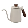 thumbnail image 1 of Gooseneck Coffee Kettle 304 Stainless Steel Wood Handle, Long  For Precise Pour Over Brewing, 600ml Capacity, 1 of 8