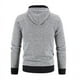 thumbnail image 3 of Suéter tipo cárdigan con capucha para hombre Nuevo forro polar engrosado en invierno Stand Col, 3 of 4