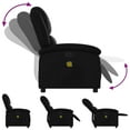 thumbnail image 3 of vidaXL Fauteuil Inclinable de Massage en Similicuir Noir, 3 of 5