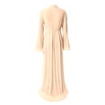 thumbnail image 3 of DuoJiaJ Lace Trim Kimono Robe Sheer Cover Up Lingerie Nightgown With Tie Belt For Boudoir Sleepwear Womens Sleepwear Beige S, 3 of 3