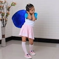 thumbnail image 4 of Shipiny Kids Stuffed Toy Storage Bag with Soft Pouch, Stripe Fabric Multi-Function Chair for Organizing Plush Toys and Kids Room Accessories, Blue, 4 of 7