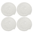 thumbnail image 1 of 4 Pcs Manteles Individuales Redondos Trenzados, 5.9" Manteles Tejidos para Mesa de Cocina para Decoración de Granja (Blanco), 1 of 7