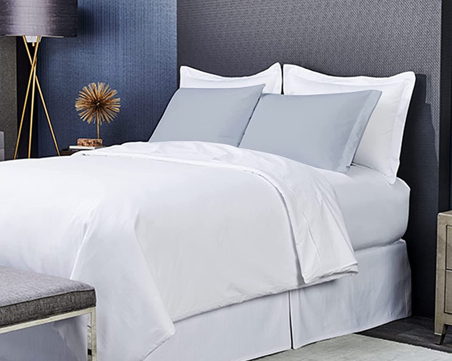 A1HC 100% Organic Cotton Pillow sham, 300 Thread Count, 2-Piece GOTS Certified , Fair Trade Certified, Soft & Silky Sateen Weave