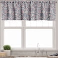 thumbnail image 3 of Ambesonne Floral Valance & Curtain, Abstract Flowers Muted Tones, 55"x30", Purpleblue Pale Salmon, 3 of 7