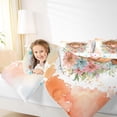 thumbnail image 4 of Homewish Farm Cow Animal Full Size Comforter Sets, Orange Art Watercolor Bedding Comforter Set, Kawaii Rustic Flower Reversible Bedding Sets, Ultra Soft Bedroom Decor, 3 Pieces, 4 of 8