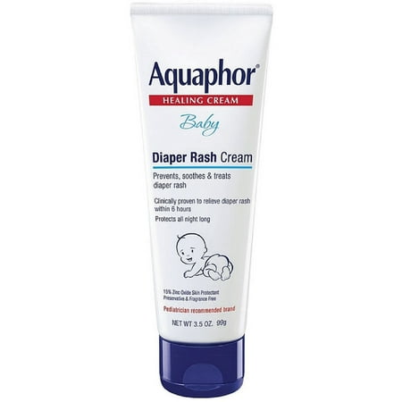 Aquaphor Baby Diaper Rash Cream 3.50 oz (Pack of 4)