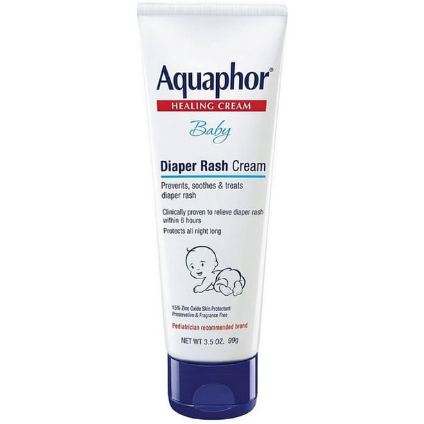 Aquaphor Baby Diaper Rash Cream 3.50 oz (Pack of 4)