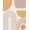 Beige, Pattern 1, variant on ODIKA 4'x6' Beige Geometric Abstract Design Washable Area Rug Modern Minimalist Shapes with Arches and Lines Non-Slip, Chair-Friendly, Flatwoven for Home Office, Under Desk