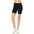 thumbnail image 6 of 3-Pack Biker Shorts for Women with Pocket Body Contour Bike Short for Workout Yoga Running, 6 of 7