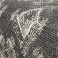 thumbnail image 3 of Mercana Pallu 18.75"H Dhurrie Brown Cotton Cover w/Four Wooden Legs Ottoman, 3 of 4